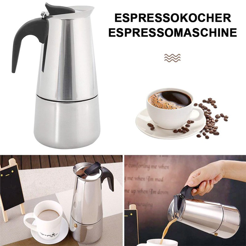 Coffee Makers Italian Top Moka Espresso Cafeteira Expresso Percolator 100/200/300 ML Stovetop Coffee Maker Pot Coffee Makers