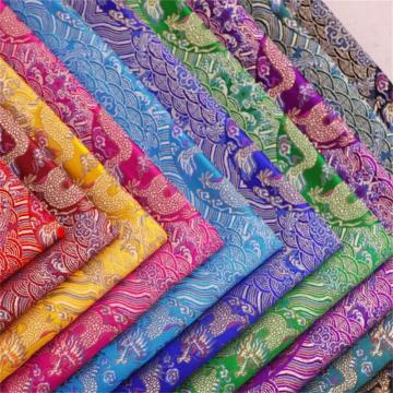 Brocade jacquard fabric satin fabric with dragon pattern material for cheongsam and kimono