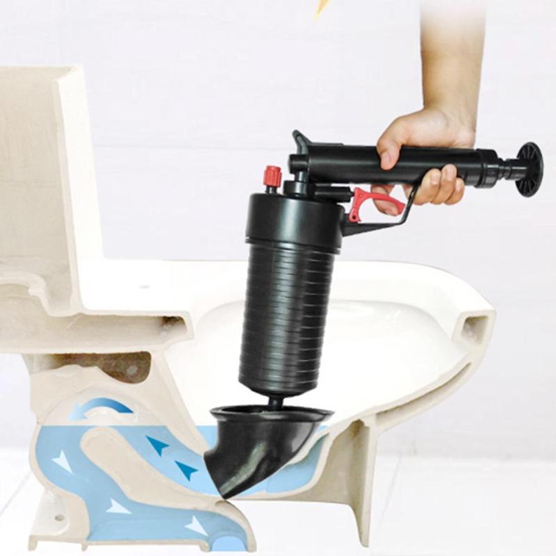 Toilet Dredge Plug Air Power Drain Blaster Gun Pump Blockage Remover Sewer Sinks Blocked Cleaning Tool Bathroom Drain Cleaners