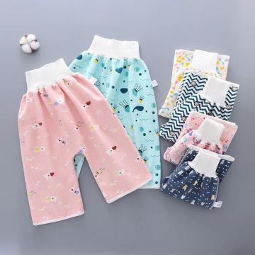 Children Diaper Skirt Baby Pants Absorbent Shorts Prevent Skirt Moment Leakage Mat Cover Underwear Reusable Diapers pants