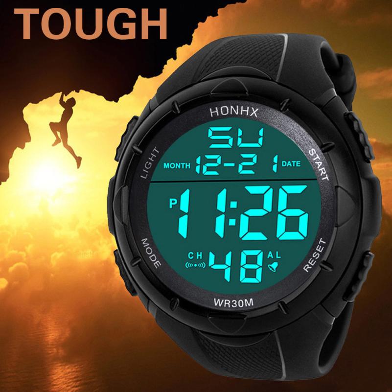 HONHX Waterproof Luxury Brand Men Analog Digital Military Army Sport LED Wrist Watch electronic watch sport orologio uomo clock