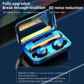 Dropshipping phone accessories Wireless Earphones F9-5C TWS Digital Bluetooth 5.0 Wireless 9D Stereo Sound Earphones for Phones
