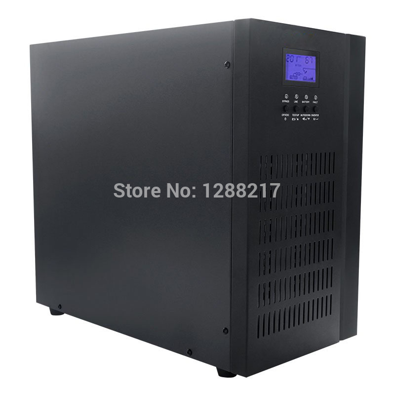 Uninterruptible Power Supply 6KVA UPS External 192V Batteries Bank to 220AC 50HZ Pure Sine Wave Online DC to AC Converter