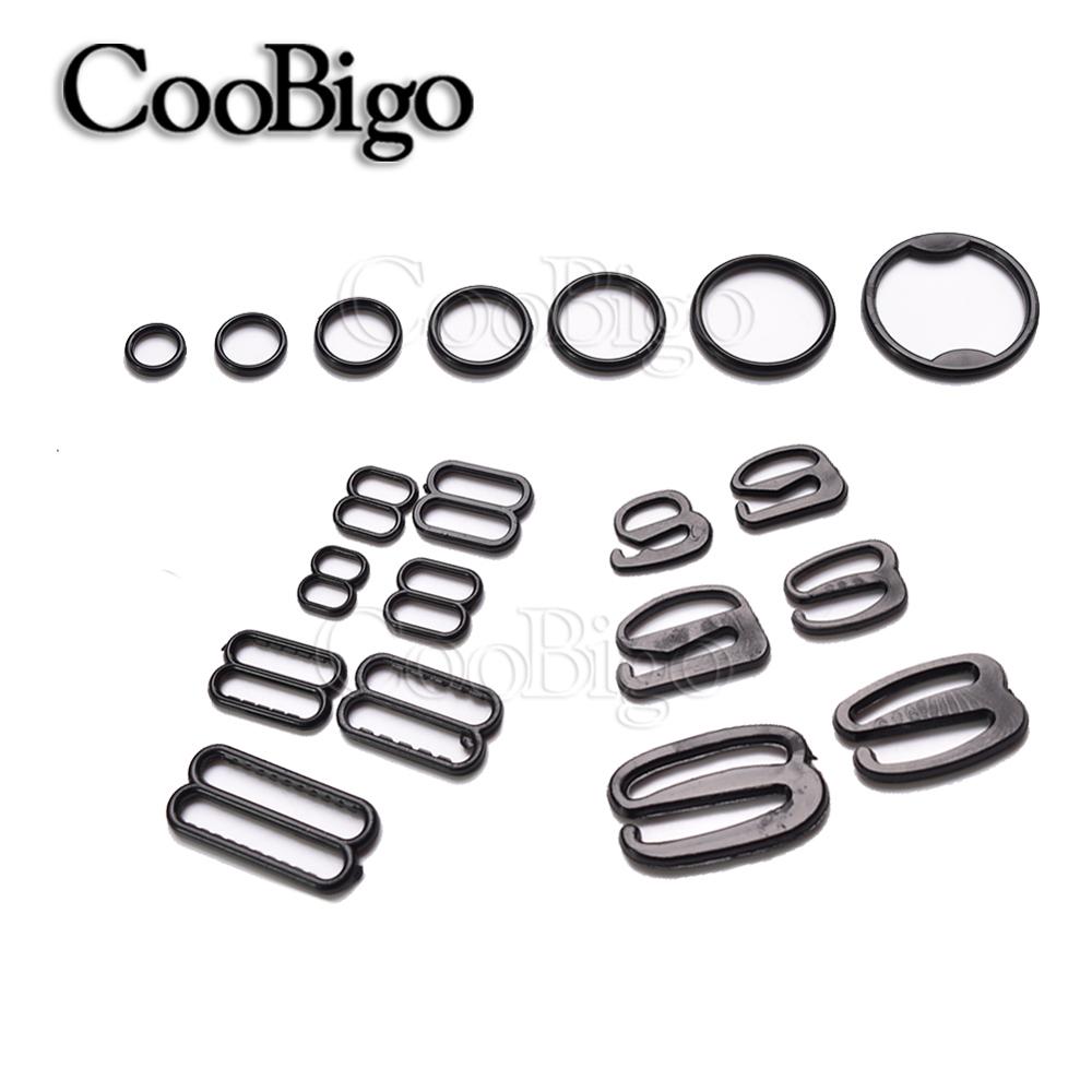 20pcs 6mm~15mm Plastic Bra Strap Adjustment Buckles Underwear sliders Rings Clips For Lingerie Adjustment DIY Accessories