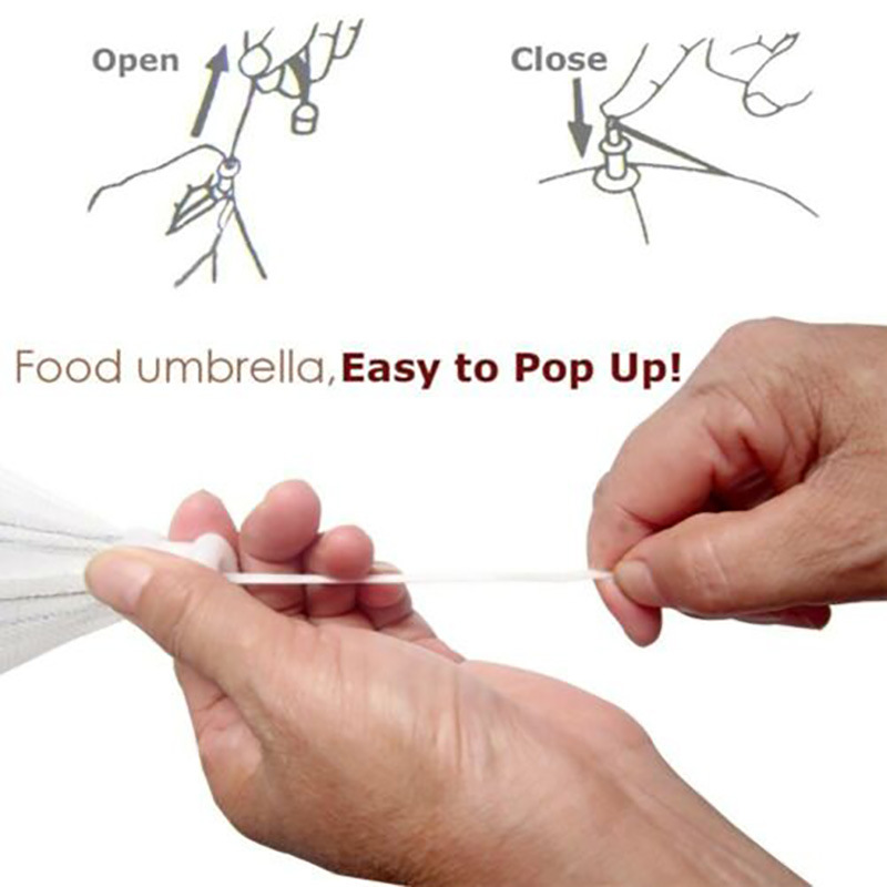 Nylon Food Cover Mesh Food Tent 17"x17"Pop-Up Umbrella Screen Insect Prevention Specialty Tools Kitchen Tools & Gadgets