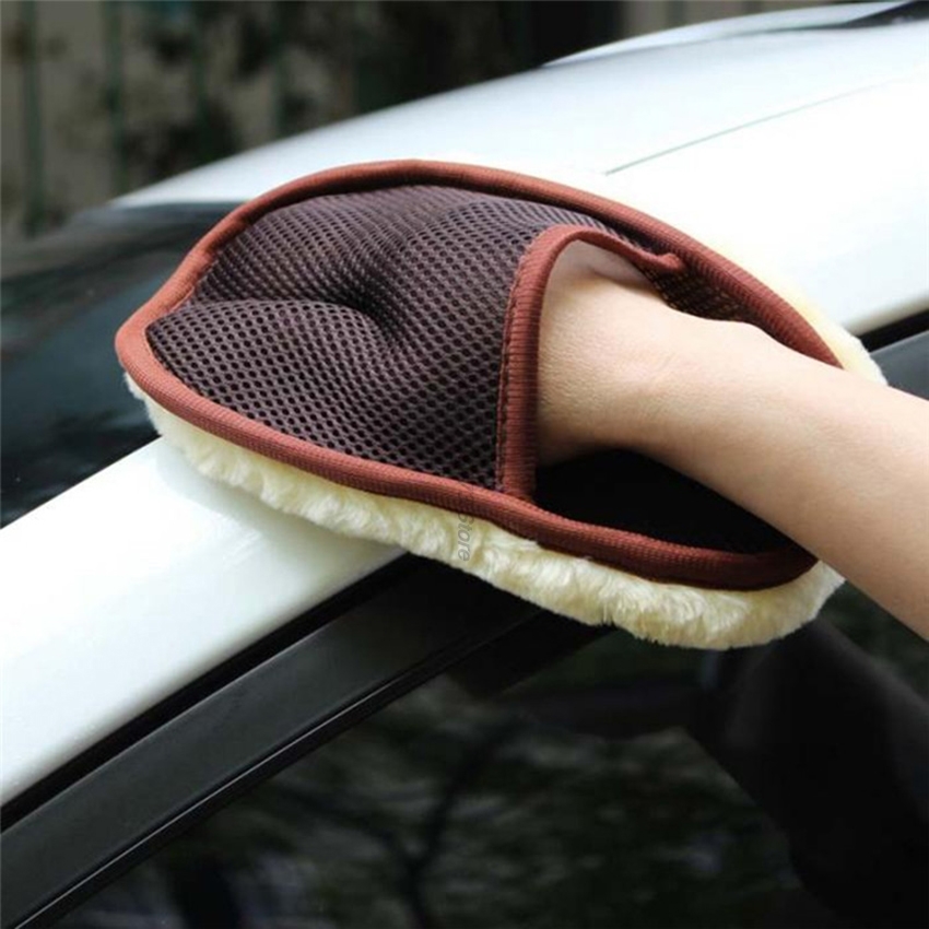 Car Styling 15*24cm Automotive Wool Soft Brush Clean gloves for Parkside Autodetailing Car Detailing Kit Detailing Car Products