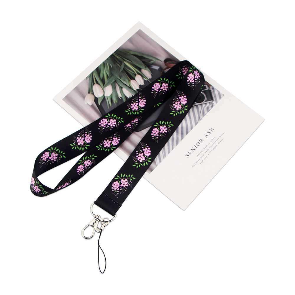 20pcs/lot BH1143 Blinghero Small Fresh Leaves Flower Woman Neck Strap for key ID Card Phone USB Badge Holder Hang Rope Lanyard