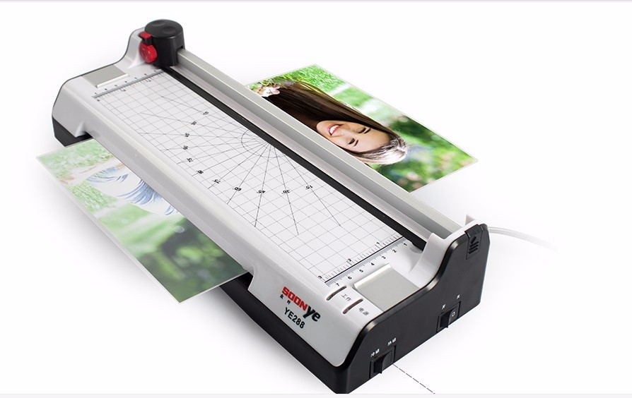 Hot &Cold with Paper Trimmer & Corner Rounder Roll Laminator Machine for A4 Paper Photo
