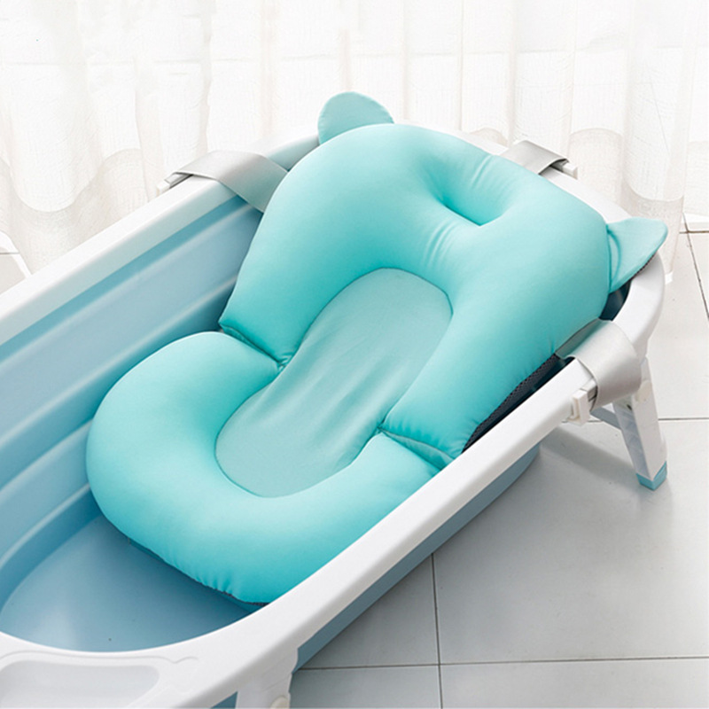 Newborn Baby Bath Tub Seat Mat Baby Shower Portable Air Cushion Bed Non-Slip Bathtub Infant Safety Security Support Cushion Mat