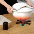 Black Foldable Non-slip Heat Resistant Pad Trivet Pan Accessories Coaster Placemat Cushion Kitchen Pot Holder Mat X1Q6