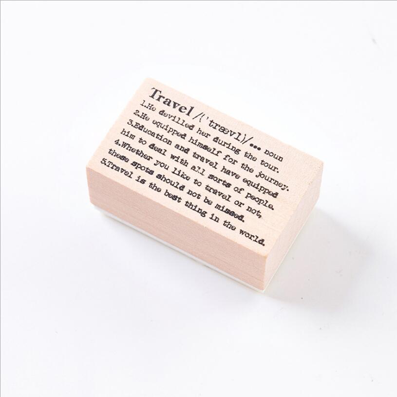 Retro English Letter Series decoration stamp wooden rubber stamps for scrapbooking stationery DIY craft standard stamp