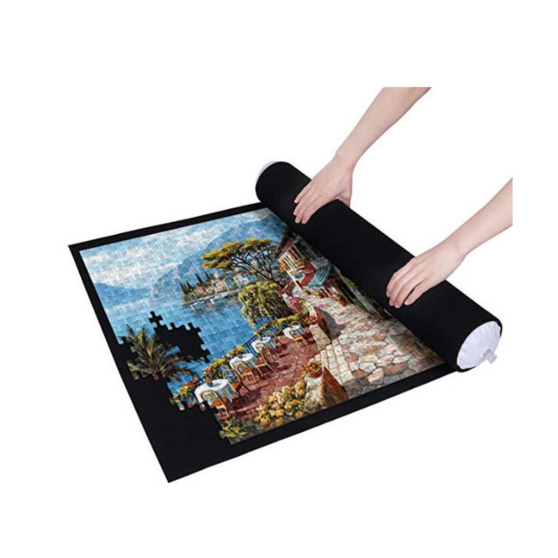 Portable Puzzle Rollup Mat Jigsaw Roll Felt Pad Playmat Puzzles Blanket For Up to 3000 Pieces Jigsaw Rug Puzzle Felt Storage Mat