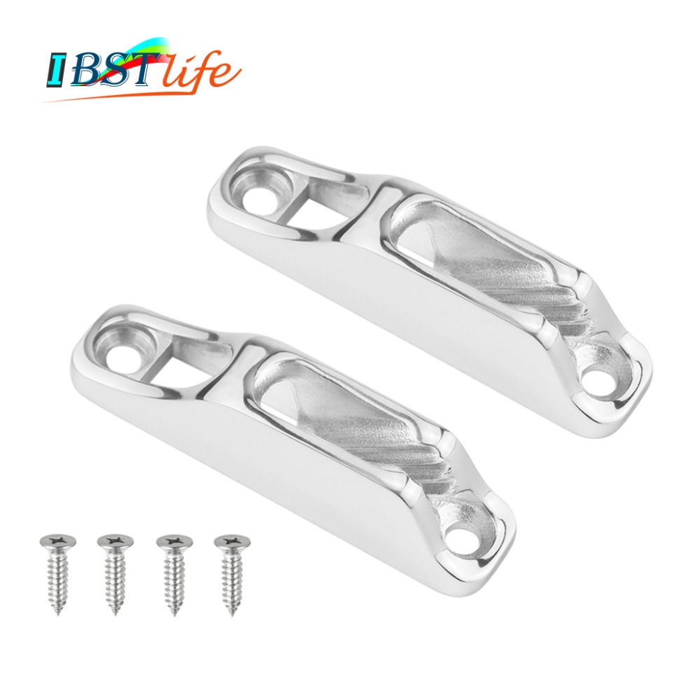 2PCS 316 Stainless Steel Boat Clam Cleat Rope Cleat Jam Cleat line cleat Boat Parts Hardware Sailing Kayak marine Accessories