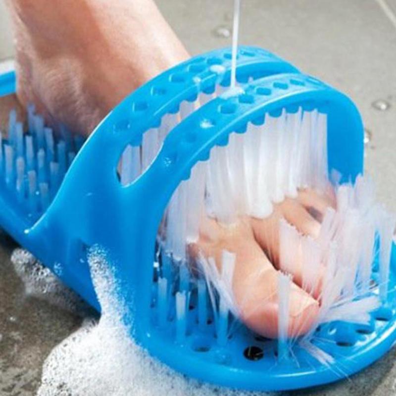 Plastic Bath Shower Feet Massage Slippers Bath Shoes Brush Foot Scrubber Spa Shower Remove Dead Skin Foot Care Tool