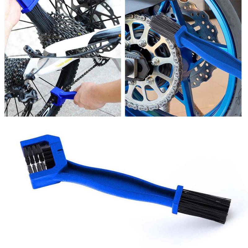 1pcs Durable Motorcycle Rim Care Tire Cleaning Bicycle Gear Chain Maintenance Clean Dirt Double-ended Brush Bike Cleaning Tool