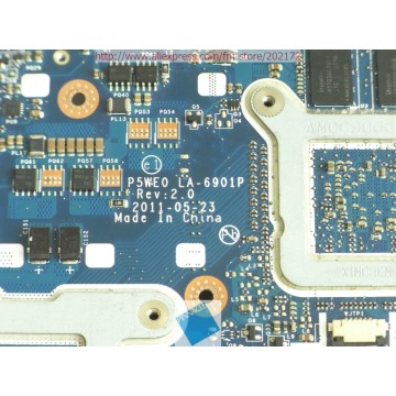 MBRCS02004 motherboard for for Packard Bell EasyNote TS11 TS13 TS44 TS45 TSX66 P5WE0 LA-6901P /WGT520M 1G