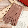 Female Snowflake Embroidery Sport Cycling Mittens Women Winter Keep Warm Soft Touch Screen Thin Cotton Driving Gloves I19