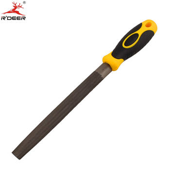 RDEER Semi-Round Files 8''/200mm Flat Head 2-Color Handle Fine Tooth Double lines Woodworking Hand Tools