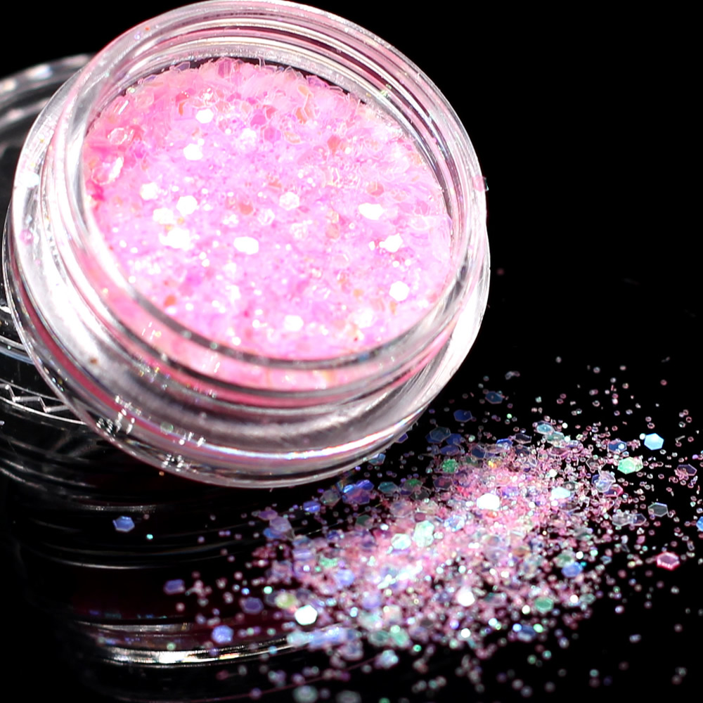 1Box Laser Silver Holographic Sequins Glitter Shimmer Diamond 12 Colors Eye Shiny Skin Highlighter Face Body Glitter Festi #002