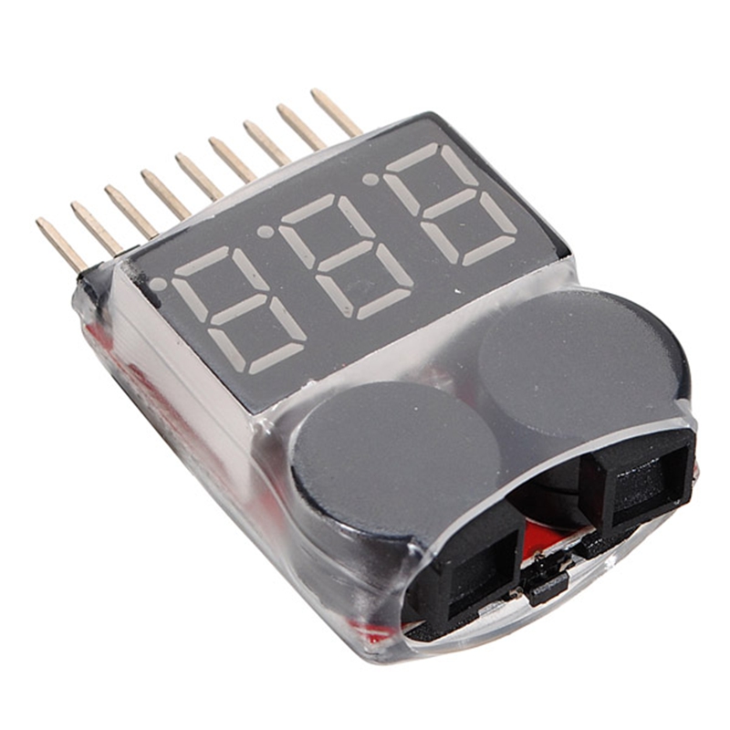 High Quality Battery Voltage Tester Battery Monitor Buzzer Alarm For 1S-8S Lipo Battery RC Model