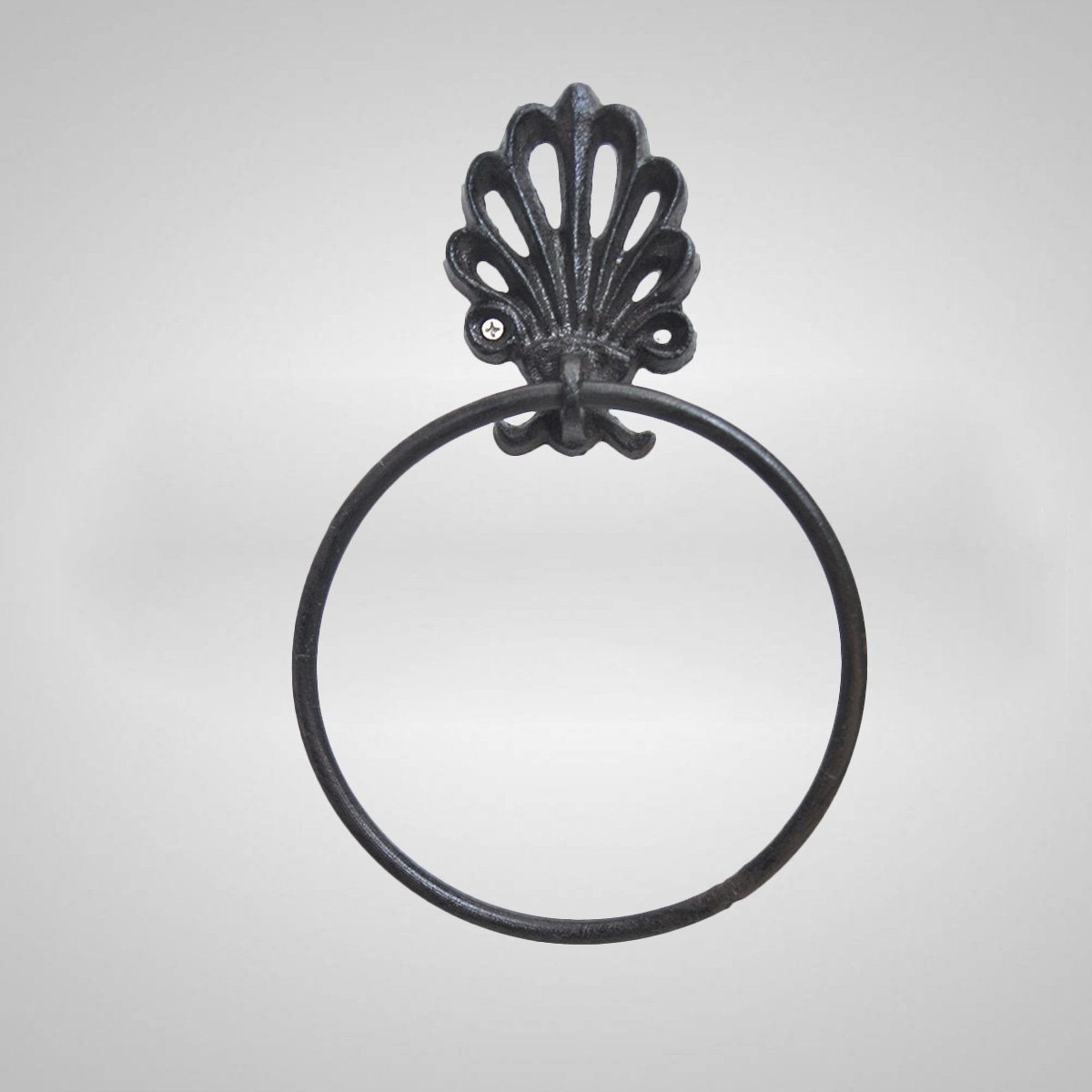 1PC Towel Ring Wrought Iron American Round Shaped Household Vintage Towel Rack Holder for Home Decor Bathroom Toliet