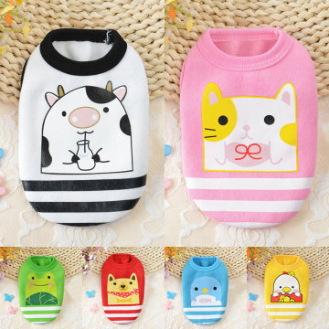 Fleece Clothes for Dog Cartoon Printed Clothes for Small Dogs Clothing for Pet Cats Costume Outfit Winter Warm Pets Clothing Hot