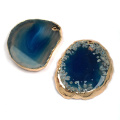 New 1PC Natural Stone Trendy Royal Blue Agates Pendants Necklace Pendant for Jewelry Making DIY Necklace Size 30x50-40x50mm