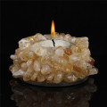 1pcs Citrines Crystals Candlestick Candle Holders Natural Stones Party Dinner Quartz Home Decoration Light Holder