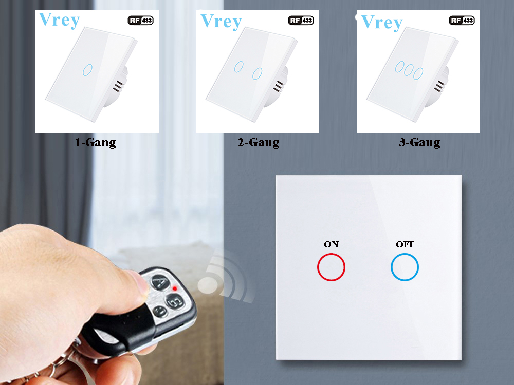 Vrey Touch Switch,Remote control Switch,Touch wall Switch,EU Standard 1way/1-3gang switch,Remote control switch