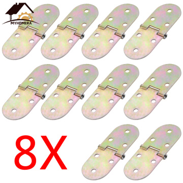 Myhomera 8Pcs Table Flap Hinge Hidden Furniture Folding Cabinet Hinges DIY Multifunctional 70*30mm Concealed Supporting Brackets
