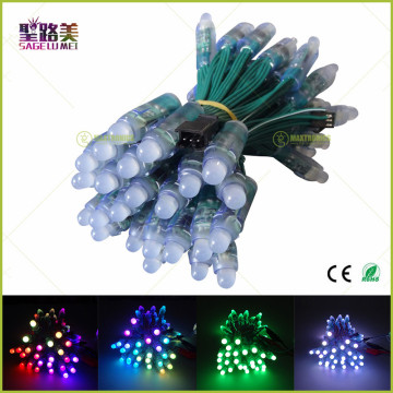 100pcs WS2811 IC RGB Led Module String DC5V DC12V 12mm Green wire Waterproof IP68 Digital Full Color LED Pixel Light