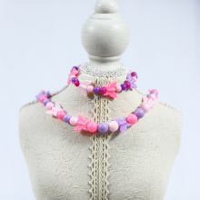 14mm Butterfly Beaded Handmade Necklace Bracelet chain Set