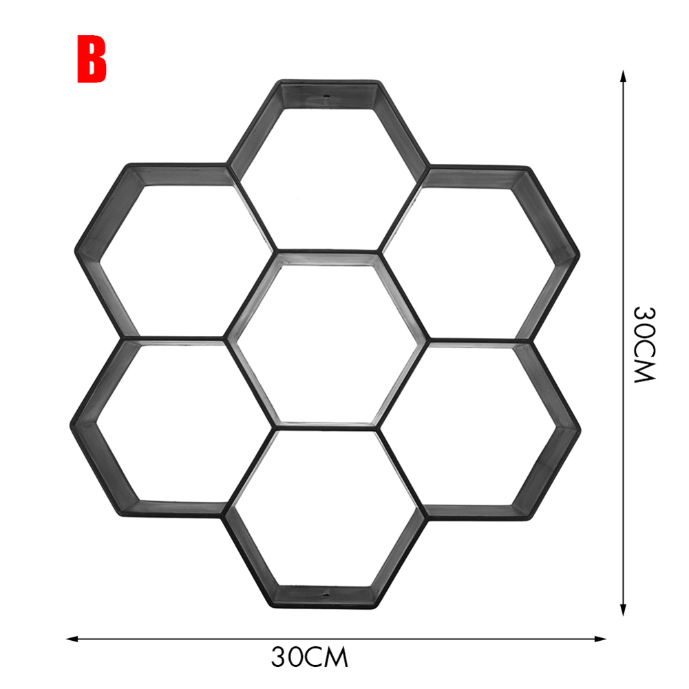 Garden DIY Plastic Path Maker Pavement Model Concrete Stepping Stone Cement Mould Brick B88