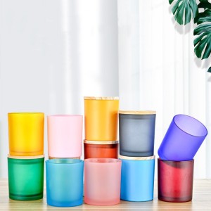 Empty Custom Black Candle Jars Glass Vessel