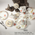 Palace Style Creative Bone China Coffee Set Tea Set 11pcs Coffee Cup and Saucer Set Ceramic Pot English Tea Set