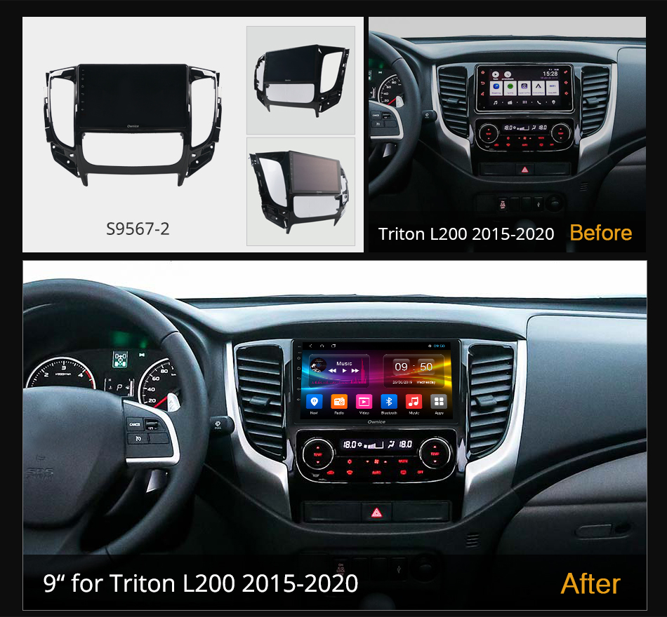 Ownice Octa 8Core Android 10.0 Car Radio forMitsubishi Triton L200 2015 - 2020 GPS 2 Din Multimedia Stereo Player Tesla Style