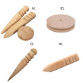 Multi-Size Wood Slicker Leather Leathercraft Solid Wood Round Burnishing Edge for Polished Edge Leather Craft Working Tool