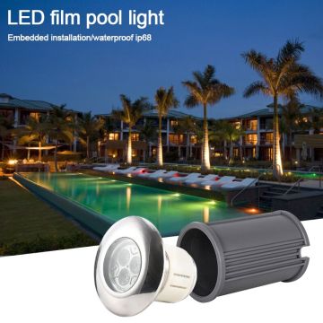 Stainless Steel LED Pool light AC12VConcrete surface mounted Submersible lamp IP68 Waterproof Recessed Light Swimming Pool lamp