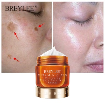 BREYLEE Face Cream Vitamin C 20% Whitening Remove Dark Spots Facial Cream Repair Fade Freckles Melanin Remover Brighten Skin 40g