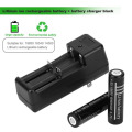 2X 18650 3.7V 6000mAh Li-ion Rechargeable Battery With Lithium Battery Universal Charger US EU Plug Charging set