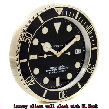 Luxury Design Rolexes Wall Watches Clock Metal Art Large Metal Cheap Wall Clock