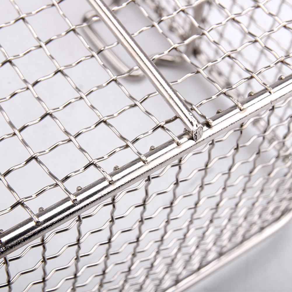 Stainless Steel Fryer Screen French Fries Frame Square Filter Net Encrypt Colander Strainers Shaped Frying Mesh Basket
