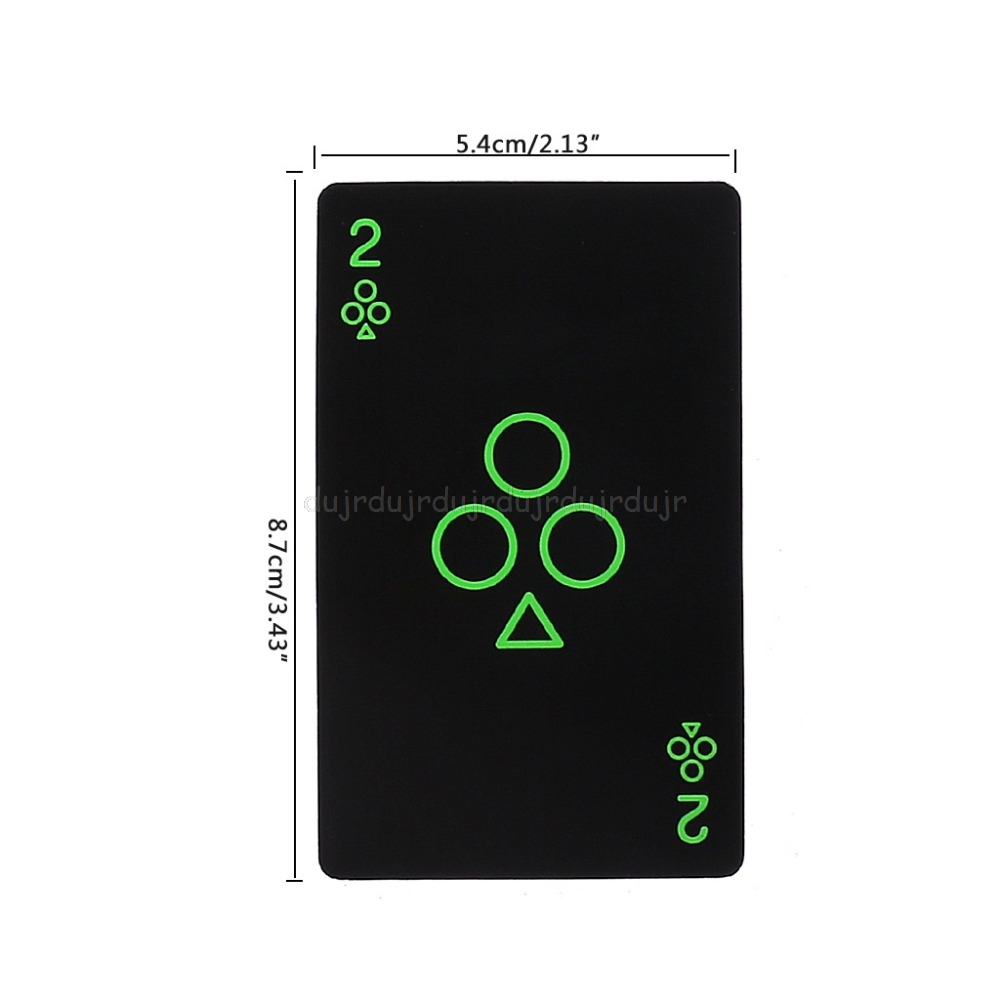 Black Luminous Fluorescent Poker Cards Playing Card Glow In The Dark Bar Party KTV Night Luminous Collection Special Poker N20