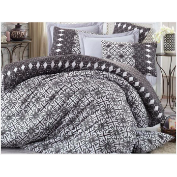 DowryWorld-Alize 100% Cotton Double Duvet Cover Set Black