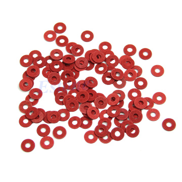 100Pcs New M3 Flat Spacer Washers Insulation Gasket Ring Red B85C