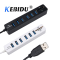kebidu Hot USB Hub Combo 6 Ports USB 2.0 Hub 2 In 1 Splitter Multi USB Combo + SD/TF Card Reader For PC Laptop Computer