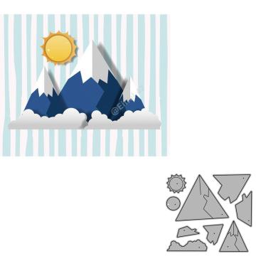 Sunrise Mountains Landscape Scrapbooking Metal Cutting Dies Alinacrafts Stamps And Craft Dies For Paper Card Making New 2020