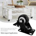 8 Pcs Furniture Swivel Casters Wheels Soft Rubber Swivel Caster Roller Wheel with Safety Dual Locking For Platform Trolley Chair