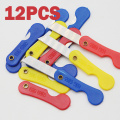 12pcs Plastic Folding Small Number Penknife Pencil Sharpener Plastic Penknife Small Burin Art Knife Wholesale 10cm