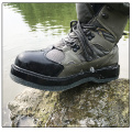 Fly Fishing Waders Hunting Boots Upstream Fishing Shoes Felt Anti-Slippery Sole With Nail Army Green Leather Lace Up Shoes FMD1